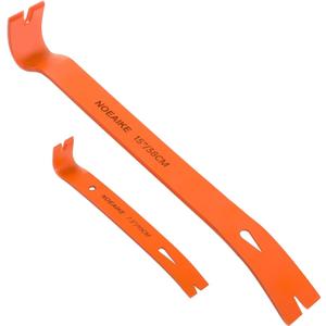 NOEAIKE 2-Pack Flat Pry Bar Set 7.5"/ 15" Crowbar with Nail Puller, Utility Heavy Duty Claw Bar, Mini Pry Bar High-Carbon Steel Crow Bar Tool for Home Improvement & Woodworking