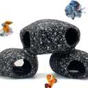 Hamiledyi Cichlid Rock Cave Betta Hideout Resin Aquarium Decoration Caves Small Fish Shelter Stone Hideaway Resin Fish Tank Accessories Ornaments for Crayfish Aquatic Breed Rest Play