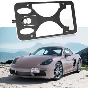 No Drill Front License Plate Holder Fits Porsche 718 Boxster and Cayman
Front Tow Hook License Plate Mount Durable Bumper Bracket Quick Install Car Tag Frame with Anti-Theft Screws