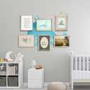 Pormipone 6 PCS Vintage Nursery Wall Art Baby Girl & Boy Nursery Decor Alphabet Rabbit Goose Picture Farmhouse Canvas Prints for Girls & Boys Room Bedroom Decorations 8x10 in (Unframed)