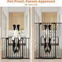 50" Extra Tall Baby Gate No Drilling, Auto Close Dog Gate, Black