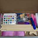 Ambesi Make Your Own Princess Wand Craft Kit, 4PCS Thick Wooden Fairy Wands with Gem Stickers & Ribbons, Art Kits for Toddler, Girls Painting Crafts Birthday Holiday Gifts for Girls Ages 3 4 5 6