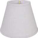 Aspen Creative 58908A, Empire Uno Lamp Shade in Light Grey, 5" Top x 9" Bottom x 7" Slant Height, Slip UNO 33mm