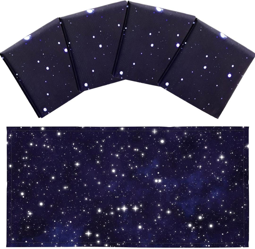 Hortsun 4 Pack Fluorescent Light Covers 4 x 2 Feet Magnetic Light Cover for Drop Ceiling, Fluorescent Ceiling Shade Filters for Office Classroom Home Hospital Decor(Starry Sky)