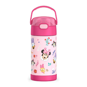 THERMOS FUNTAINER Water Bottle with Straw - 12 Ounce - Kids Stainless Steel Vacuum Insulated Water Bottle with Lid, Preschool Minnie