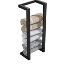 Towel Racks for Bathroom Rolled Towels,Small Vertical Towel Storage Rack for Bathroom,Premium Aluminum Matte Black Bath Towel Holder Wall Mounted,Easy to Install