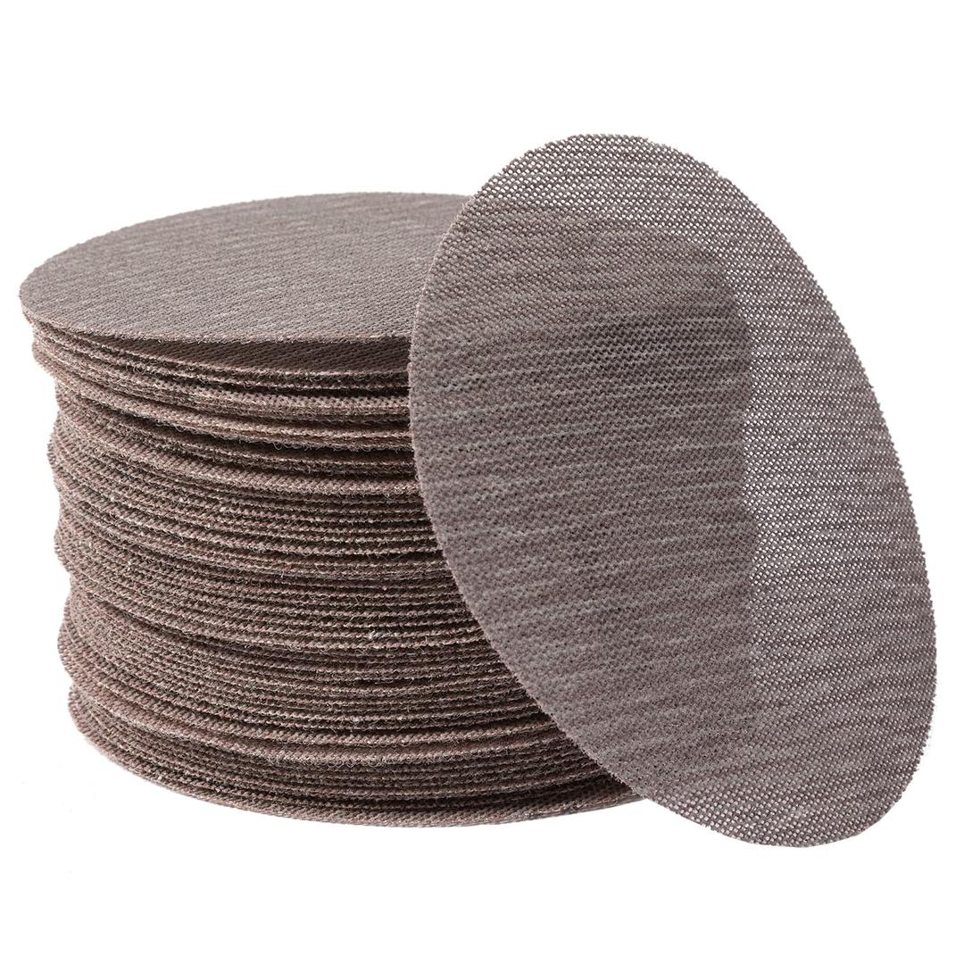 150GRIT 50pcs 5-Inch Mesh Abrasive Sanding Discs Hook & Loop Sandpaper, Dust Free Anti-Blocking Net Sandpaper Sheets for Auto Body, Wood, Drywall, Metal