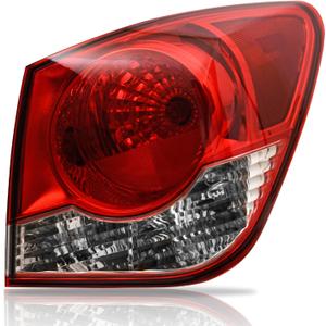 Tail Light Assembly Compatible with 2011-2015 Chevy Cruze Tail lights Rear Brake Lamp with Bulbs and Socket, Passenger Side
