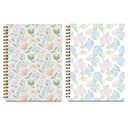 2 Pcs Floral Spiral Notebook, Coquette Preppy Spiral Notebook for Women Friends Girls, 160 Pages Trendy Hardcover Journaling Notebooks for Business Writing Travel Home Office Aesthetic Notebooks