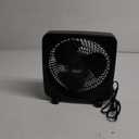 Comfort Zone Box Fan, 9 inch Portable Desk fan, Quiet 3 Speed Mini Fan for Bedroom, Electric Bedside Table Fan, Black