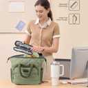 LOVEVOOK Insulated Lunch Bag Women,Puffer Lunch Cooler Box with Utensil Bag, Size: Large - 13L