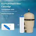 Cielvita CCP420 4 oz Media Pool Filter Cartridge Replacement for Pentair Clean & Clear Plus 420, Replaces Pleatco PCC105-PAK4, Pentair R173576, Filbur FC-1977, C-7471, 817-0106, 420 sq.ft, 4-Pack