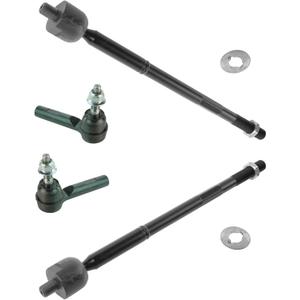 TRQ Front Inner and Outer Tie Rod Set 4 Piece Compatible with 2011-2014 Chrysler 300 11-19 Dodge Challenger 11-20 Charger
