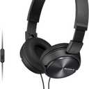 Sony MDR-ZX310AP ZX Series Wired On Ear Headphones with mic, Black