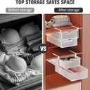 Underwear Drawer Organizer for Closet, Hanging Pull-Out Bra Sock Lingerie Storage Basket - Double-Layer Mesh Undergarment Organizer, Multifunctional Space-Saving Wardrobe Organizer for Bedroom
