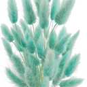 120 Pcs Bunny Tails Dried Flowers, 17 Dried Lagurus Ovatus, Dried Foxtail Grass for Flower Arrangements Wedding Centerpieces Home Boho Baby Shower Party Decorations (Teal Blue)