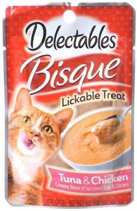 Hartz Delectables Bisque Lickable Treat for Cats Tuna Chicken (1.4 oz), BB Date Sep 03 2027