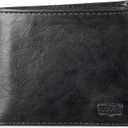 Levi's Men's RFID Extra Capacity Slim Bifold Wallet with Multiple Card Slots (Charcoal Black 2)