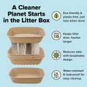 Kitty Sift (Set of 1 Litter Box & 5 Sifting Liners) Disposable Sifting Cat Litter Box Large, 6 Count, Durable and Portable for Travel and Home Odor Control