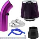 Cold Air Intake Pipe, 3" 76mm Cold Air Intake Kit Aluminum Automotive Cold Air Intake Pipe Filter Induction Flow Hose Pipe Kit