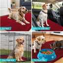 OLANLY Dog Door Mat for Muddy Paws 30x20, Absorbs Moisture and Dirt, Absorbent Non-Slip Washable Doormat, Quick Dry Chenille Mud Mat for Dogs, Entry Indoor Entryway Carpet for Inside Floor, Red