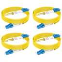 49ft/15m Single Mode Fiber Patch Cables OS2 LC to LC, SM Singlemode Fiber Optic Cable 10G SMF LSZH Duplex 9/125m OD 2.0mm (4pack),