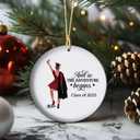 and So The Adventure Begins - Class of 2025 Graduation Keepsake Ornament, High School & College Gift for Her, Holiday Decor (T32)