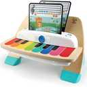 Baby Einstein and Hape Magic Touch Wooden Toy Piano, Montessori Musical Learning Toy for Babies and Toddlers 6mo+