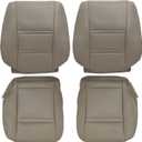 NLQR Driver and Passenger Side Bottom and Top Lean Back Replacement Microfiber Leather Seat Covers Tan Compatible with Toyota Land Cruiser 1990 1991 1992 1993 1994 1995 1996 1997