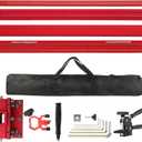 Red Manual Tile Cutter Professional Large Tile Cutter Tool, Portable 110" (2.8 m) Guide, Max Cutting Width 35.4" (90 cm), Ideal for Contractor