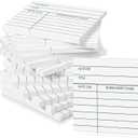 600 Pcs Library Cards 3 x 3 Inches 12 Pads Library Due Date Checkout Cards Catalog Book Sticky Notes White Self Stick Memo Pads for Record Keeping Tracking