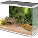 AWERT Tropical Forest Terrarium Background Stream Green Huge Tree Reptile Habitat Background Foggy Rainforest Aquarium Background 36x20 inches Durable Polyester Background
