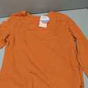 YUCOLEN Womens Long Sleeve Shirts Crewneck Cotton Basic T-Shirt Tops Soft Breathable Casual Tee Tshirt 2025 Fall Fashion Clothing, Dark Orange, Small