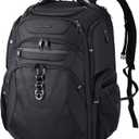 KROSER TSA Friendly Travel Laptop Backpack 18.4 inch XXXL Gaming Backpack Water-Repellent College Daypack Business Backpack with RFID Pockets & USB Port for Men/Women-Black | TSA Friendly, Water-Repellent, College Daypack, Business Backpack, RFID Pockets, USB Port