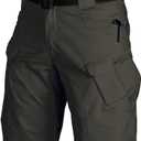 Tactical Work Shorts for Men Outdoor Casual Military Combat Hiking Cargo Shorts with Multi-Pocket (28, Dark Green) (No Belt)
