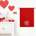Whaline Valentine's Day Hand Towels Dog Love Heart Embroidered Cotton Bathroom Towel Absorbent Bath Towel for Hand Drying Cleaning Cooking, 29.5 x 13.7 Inch, 2Pcs