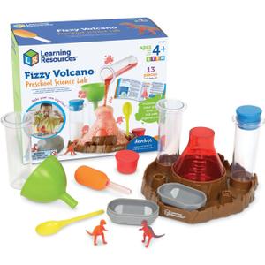 Learning Resources Fizzy Volcano, 13 Pieces, Ages 4+, Preschool Science Lab, Science Kits for Kids, Science Experiments for Kids,STEM Toys For Kids