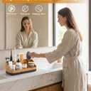 Bathroom Counter Organizer and Storage, 7 Slots Detachable Toothbrush Holders for Bathrooms, Anti-Slip Electric Toothbrush and Toothpaste Holder Countertop