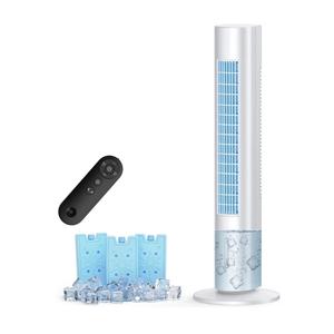 Evaporative Air Cooler, 35" Windowless Air Conditioner Portable w/3 Speeds, 25ft Remote, Smart Timer & Water Tank, Portable Air Conditioners No Windows Needed, 90°Oscillating AC Unit for Room