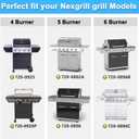 Replacement Parts for Nexgrill 720-0896B 720-0896 720-0896E 720-0882A 720-0925P 720-0925, Grease Tray, 6 Pack Burner Tubes & Ignitors & Flame Tamers for Nexgrill 6 Burner 720-0896B Gas Grill