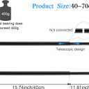 Jetec 8 Pieces Adjustable Plastic Net Curtain Rod 15.7-27.5 Inch Self Adhesive Shower Curtain Rods for Window Cupboard Bars Tension Drill Less Accessories for Home Bathroom Hotel (Black)