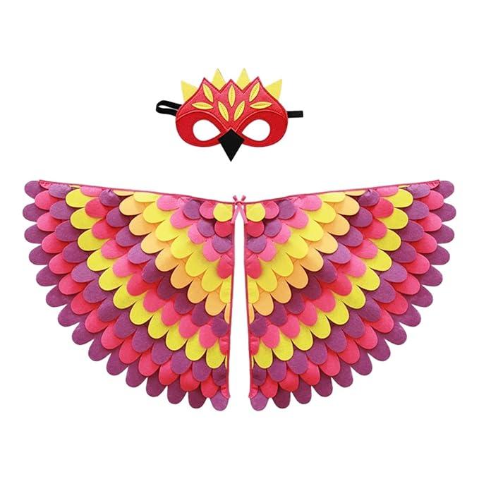 Kids Animal Birds Wings Cloak Set Fun for Pretend Play Party Gift Masquerade Style E|Clothing, Shoes & Accessories | Costumes, Reenactment, Theater | Accessories | Wings, Tails, Ears & Noses