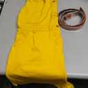 XXTAXN Women's Sexy V Neck Rompers One Piece Short Jumpsuit with Belt And Pockets (Yellow) L