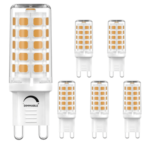 G9 LED Bulbs Dimmable, 40W Equivalent 120V, 3000K Warm White, 400 Lumens, G9 Light Bulbs for Chandelier, 6 Pack