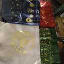 Nush Nush Festive Large Christmas Bags for Gifts - Set of 48 Large Christmas Gift Bags with Handles (4 Each of Blue, Green and Red Colors) - Reusable Gift Bag for Holiday Gifts, Presents - 13x5x11