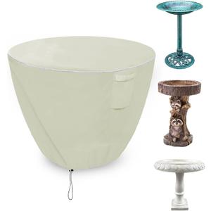 SOKINGCOVER Garden Fountain Cover, 24" Dx18 H, Outdoor Bird Bath Cover, 600D waterproof Oxford cloth, weather resistance