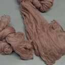 Wrinkled Gauze Napkins Rustic Style, 50 X 50cm Polyester Plain Dyed Dinner Napkins for Reusable 12PCS(Hazel)