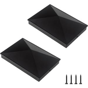 4x6 Aluminum Post Caps, Pyramid Wood Post Cap Waterproof Fence Posts Cover Deck Corridors Mailbox 2 Pack