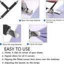 Ultrashang Sheet Straps Clip Triangle: 2-Set Elastic Fitted Bedding Sheet Fasteners Holder Suspenders for Bed Band Crib Mattress Pad Corner Gripper Bedsheet Keeper