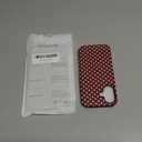 Magnetic for iPhone 16 Case Cute Love Heart Polka Dot Phone Case, Shockproof Slim TPU and Hard PC Protective Phone Cover Compatible with MagSafe Designed for Women Girls Love, Red